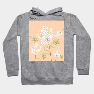 Wild Flower in Pastel Peach Hoodie